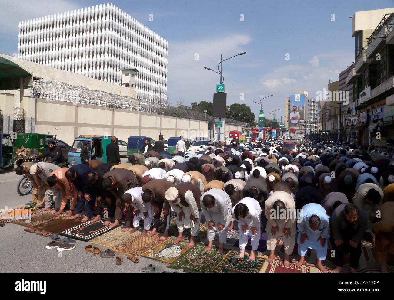 Faithfull Muslims are performing 3rd Friday Prayer of the Holy Month of ...