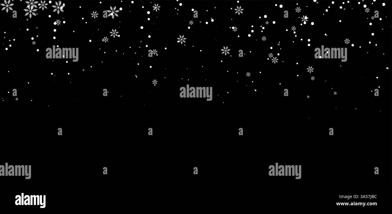 Vector winter background featuring snowflake pattern. White snow Top ...