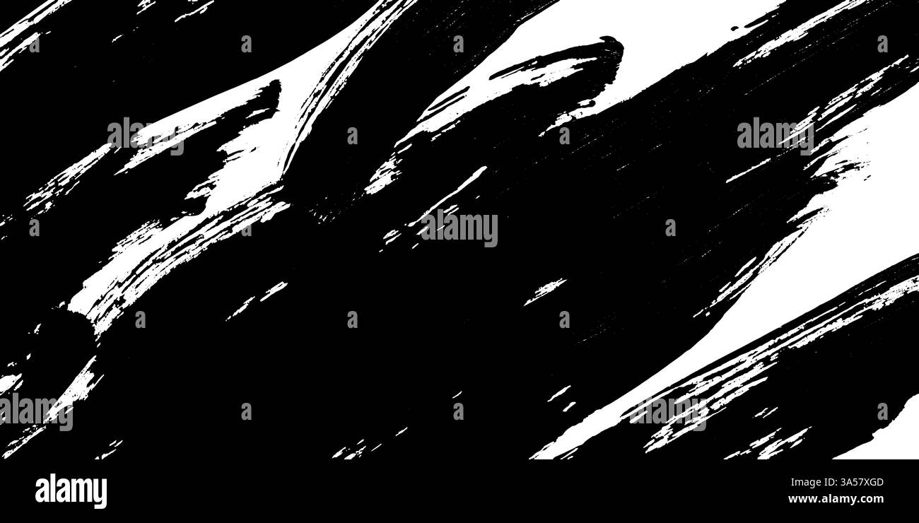 Bold Black Brush Strokes on White Background Stock Vector Image & Art ...