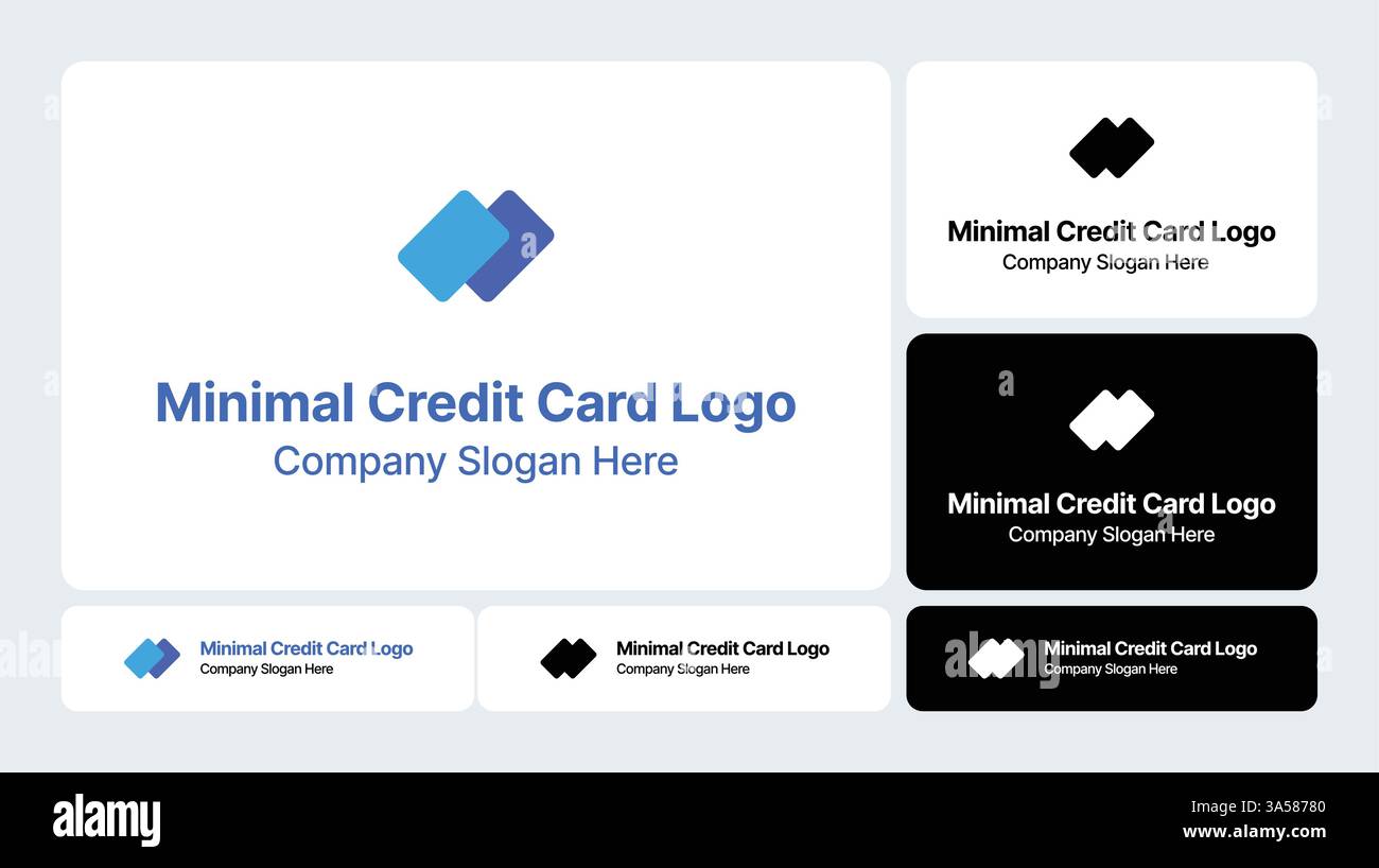 Minimal Credit Card Logo | Sleek Financial Branding Stock Vector Image ...