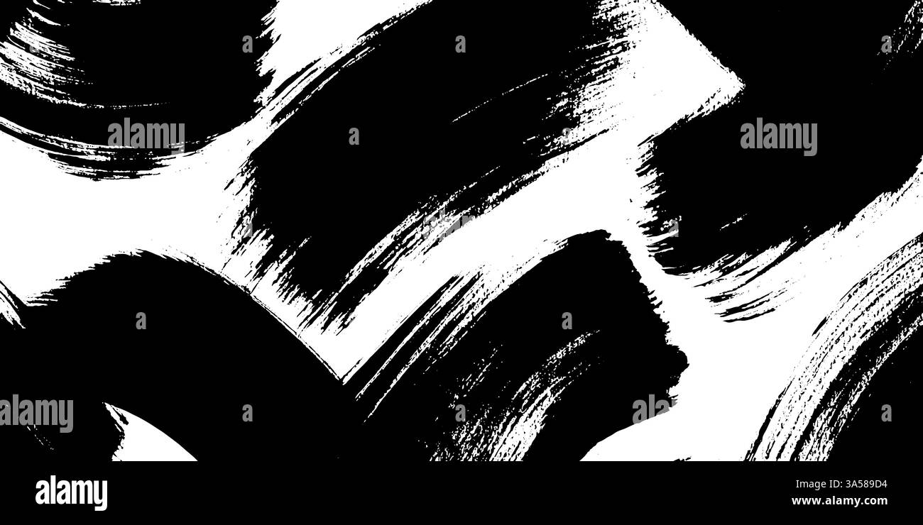 Bold Black Brush Strokes on White Background Stock Vector Image & Art ...