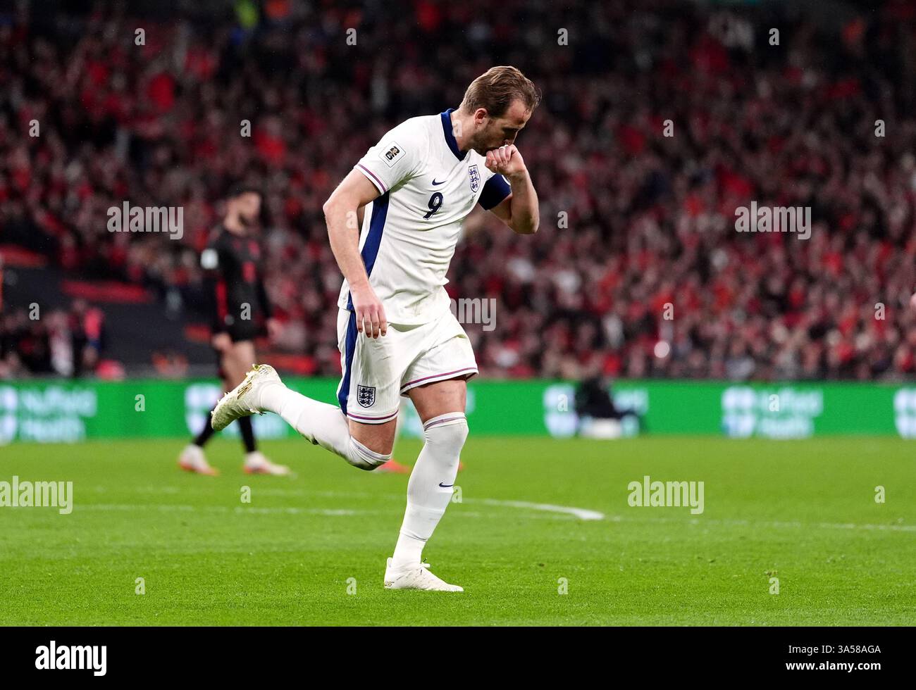 England's Harry Kane celebrates scoring their side's second goal of the