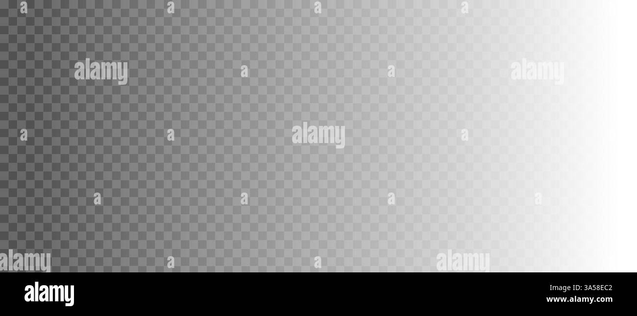 White gradient background on grid background as a transparent png. Vector design element. Stock Vector