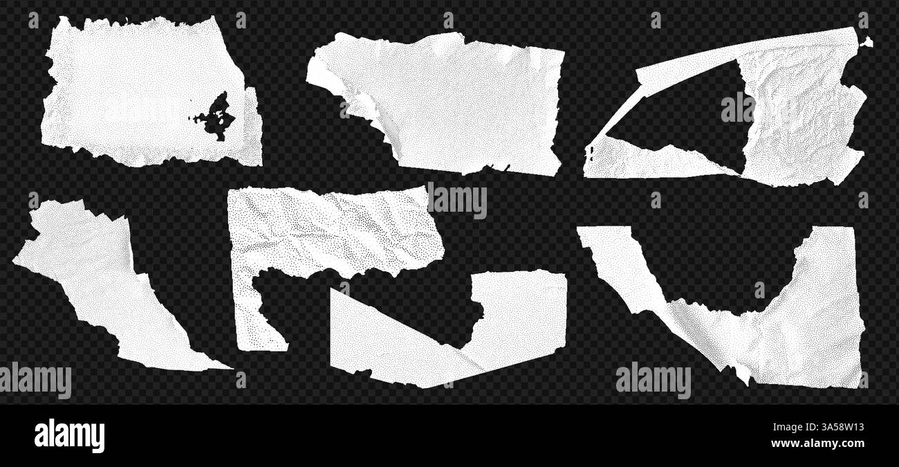 Torn grain paper rip vector background with scrap edges and noise ...