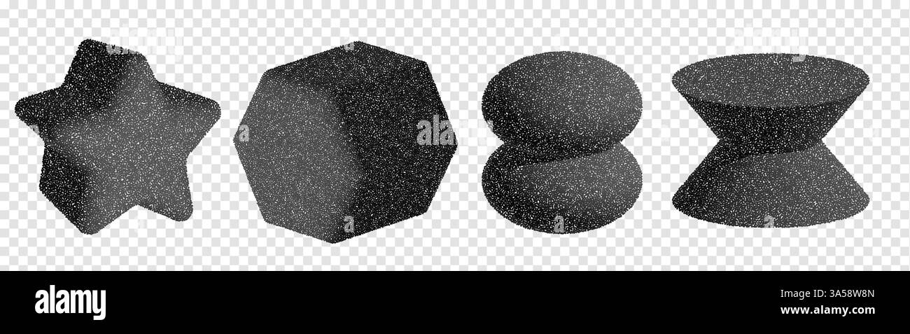 3d y2k geomtric abstract shapes. Kit with variety of design ellements ...