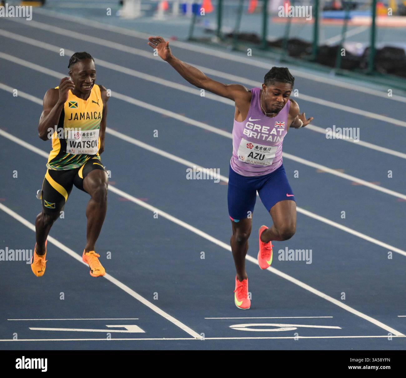 Jeremigh Azu wins the men’s 60m sprint and becomes world indoor ...
