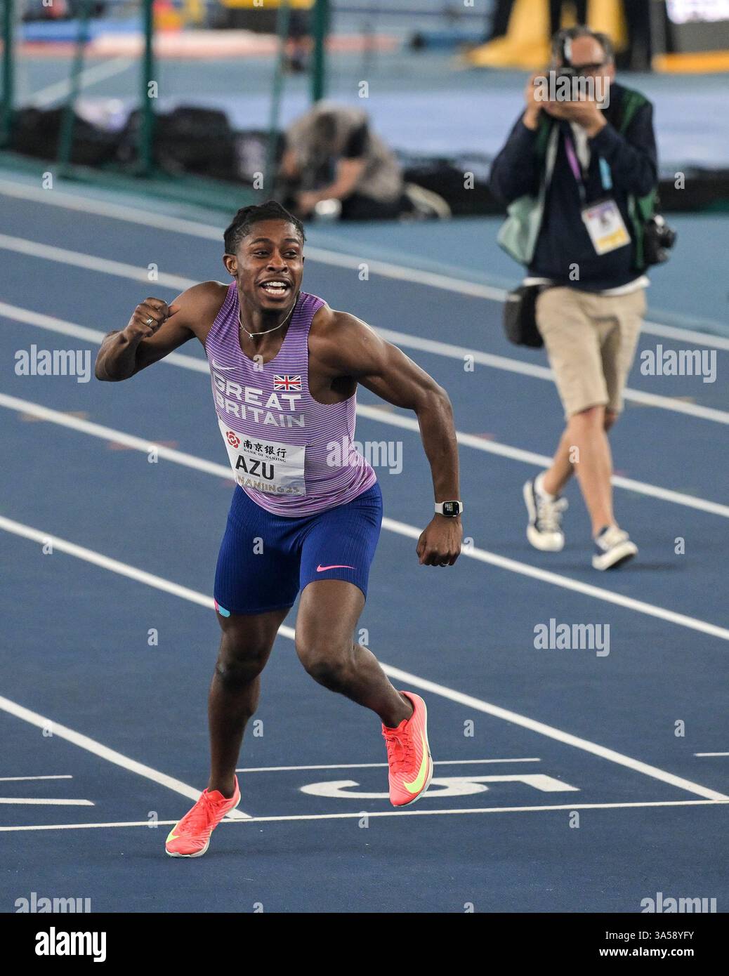 Jeremigh Azu wins the men’s 60m sprint and becomes world indoor ...