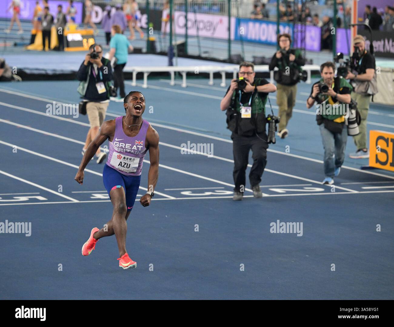 Jeremigh Azu wins the men’s 60m sprint and becomes world indoor ...
