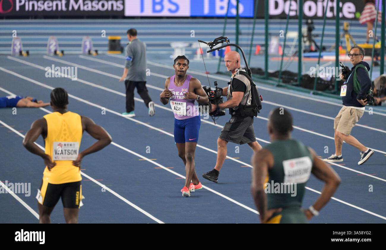 Jeremigh Azu wins the men’s 60m sprint and becomes world indoor ...