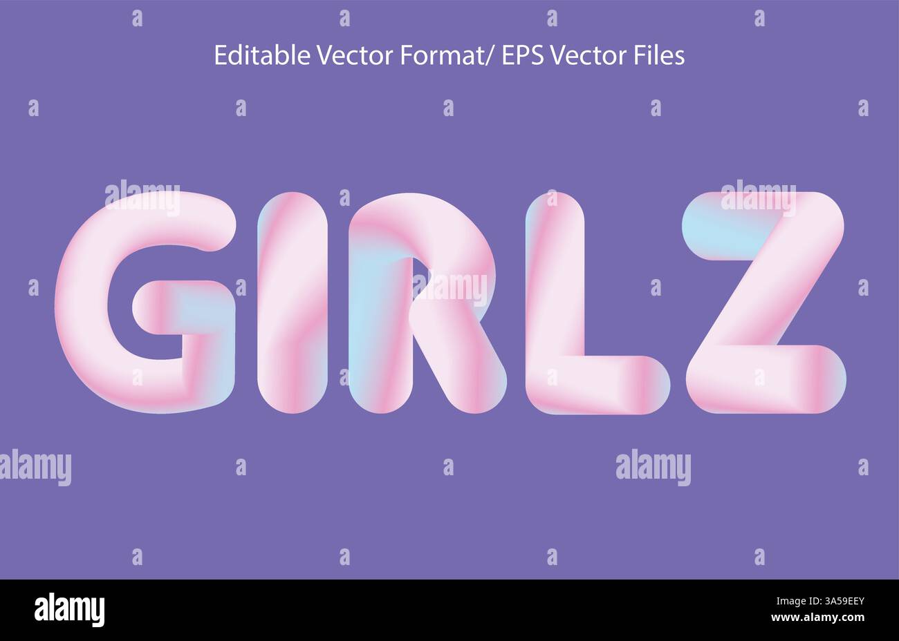Text Style in Vector chill text soft rounded bold gradient background Stock Vector