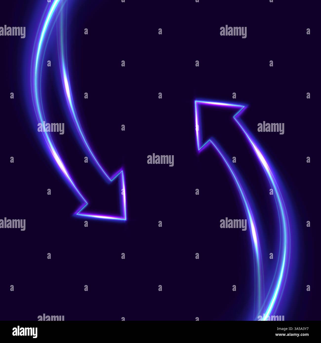 Two arrows go round. Synchronization icon. Update Software. Upgrade computer program version concept. Circulation arrows in motion. Exchange and money Stock Vector