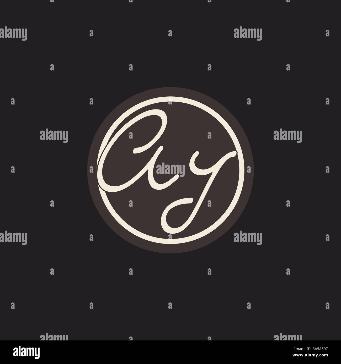 Initial letter AI monogram logo with simple and creative cirle line design ideas vector graphic Stock Vector