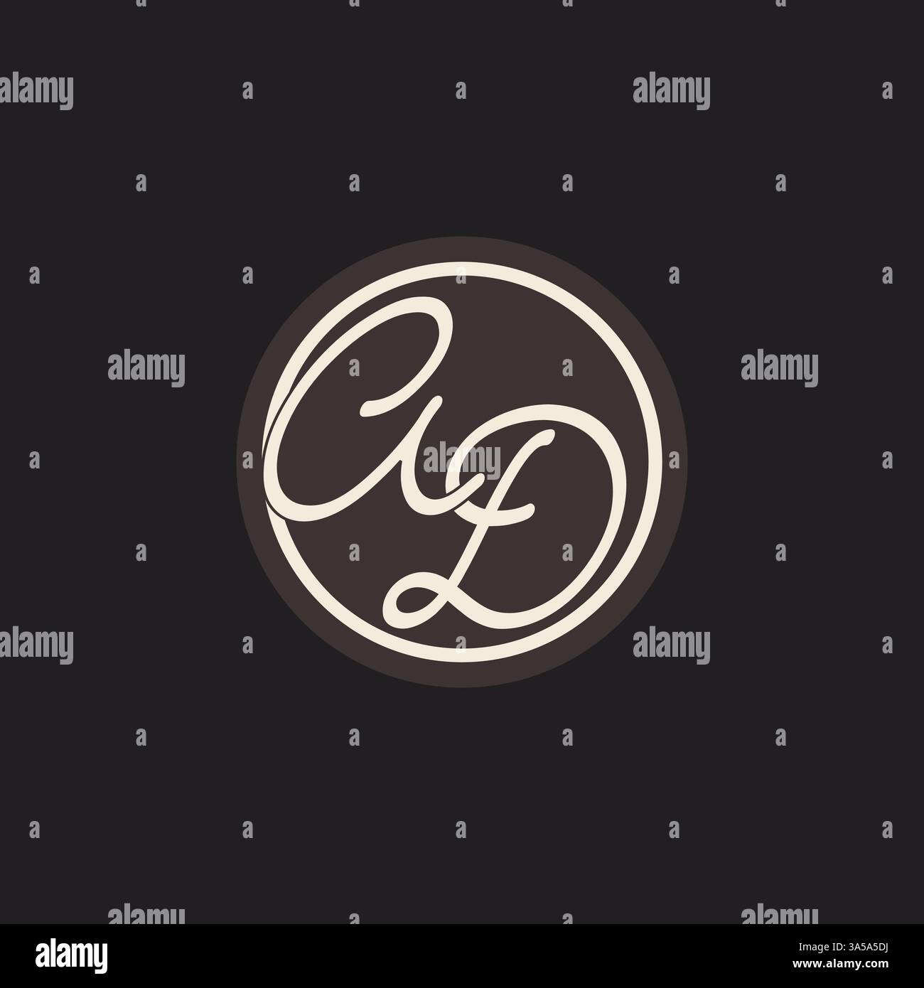 Initial letter AD monogram logo with simple and creative cirle line design ideas vector graphic Stock Vector