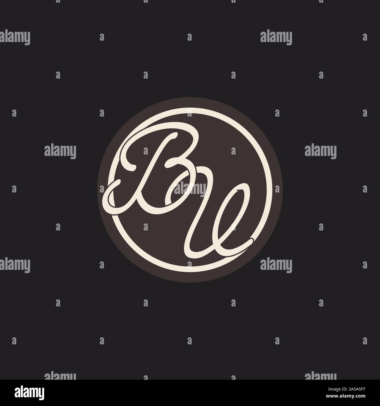 Initial letter BV monogram logo with simple and creative cirle line design ideas vector graphic Stock Vector