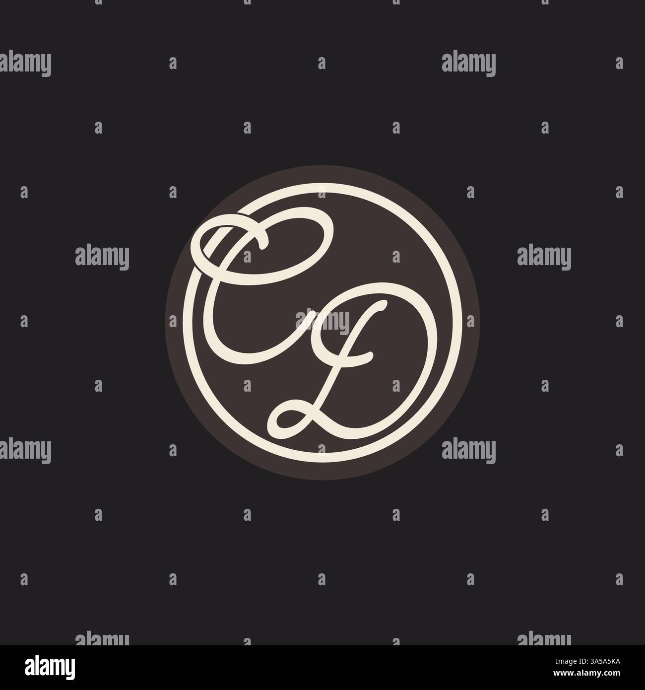 Initial letter CD monogram logo with simple and creative cirle line design ideas vector graphic Stock Vector