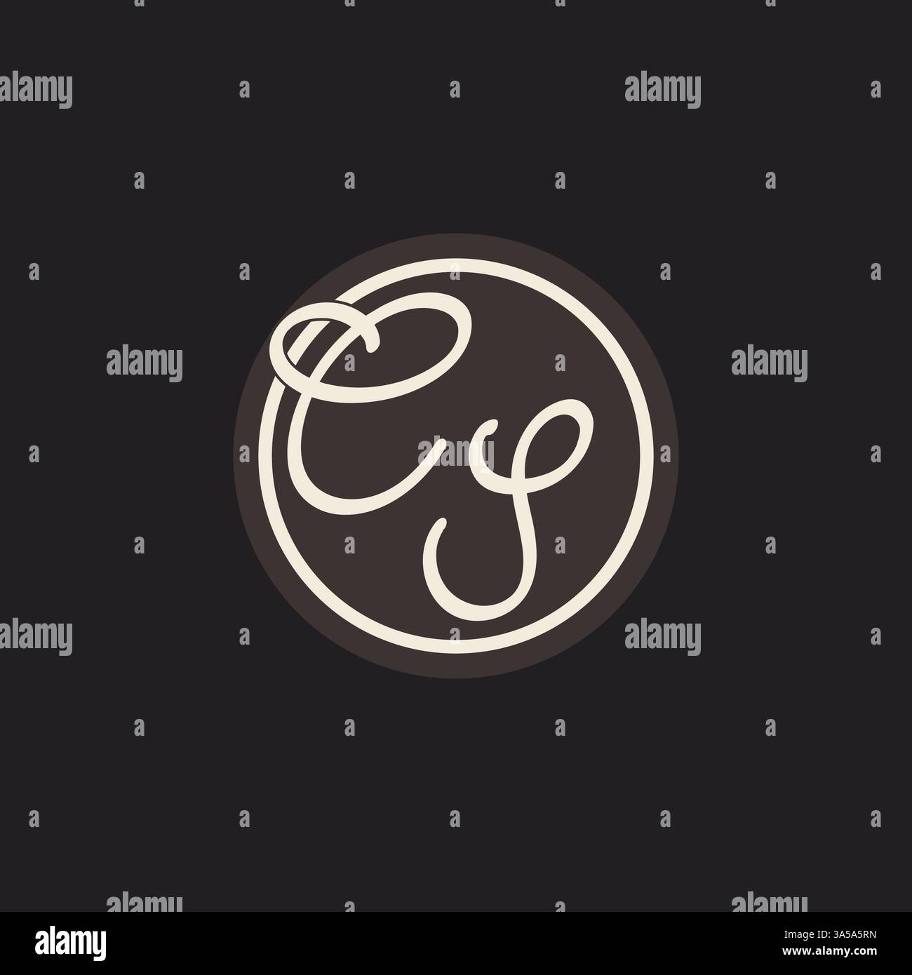 Initial letter CS monogram logo with simple and creative cirle line design ideas vector graphic Stock Vector
