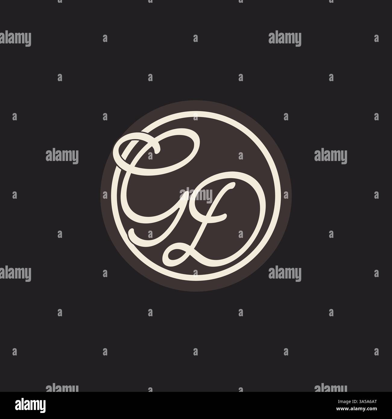 Initial letter GD monogram logo with simple and creative cirle line design ideas vector graphic Stock Vector