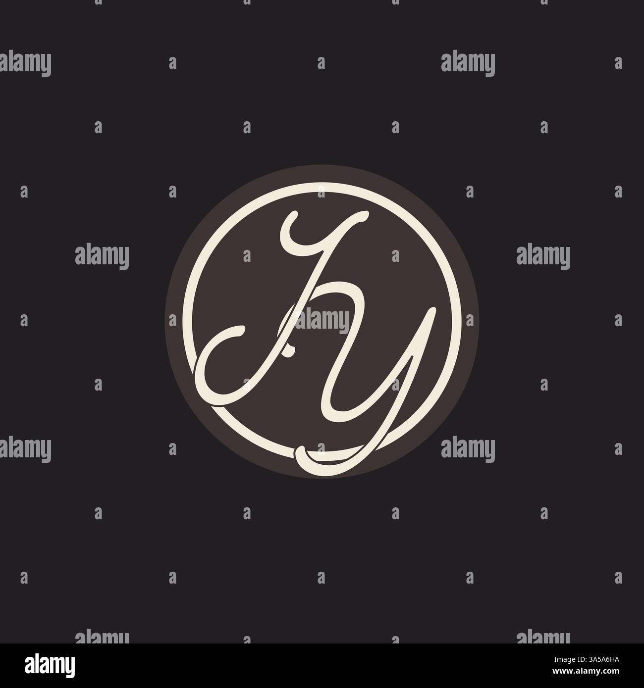Initial letter JY monogram logo with simple and creative cirle line ...