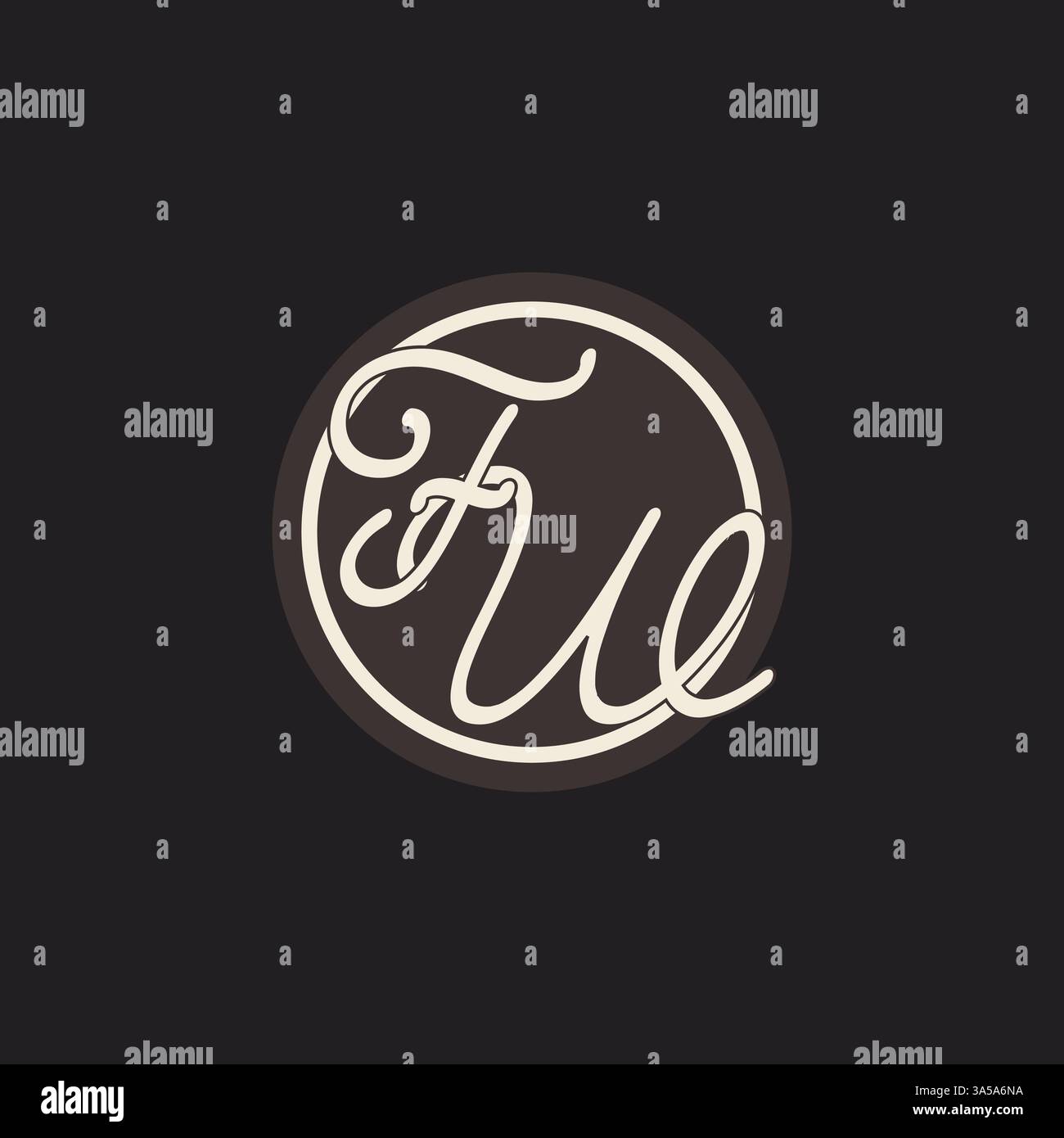 Initial letter FW monogram logo with simple and creative cirle line design ideas vector graphic Stock Vector
