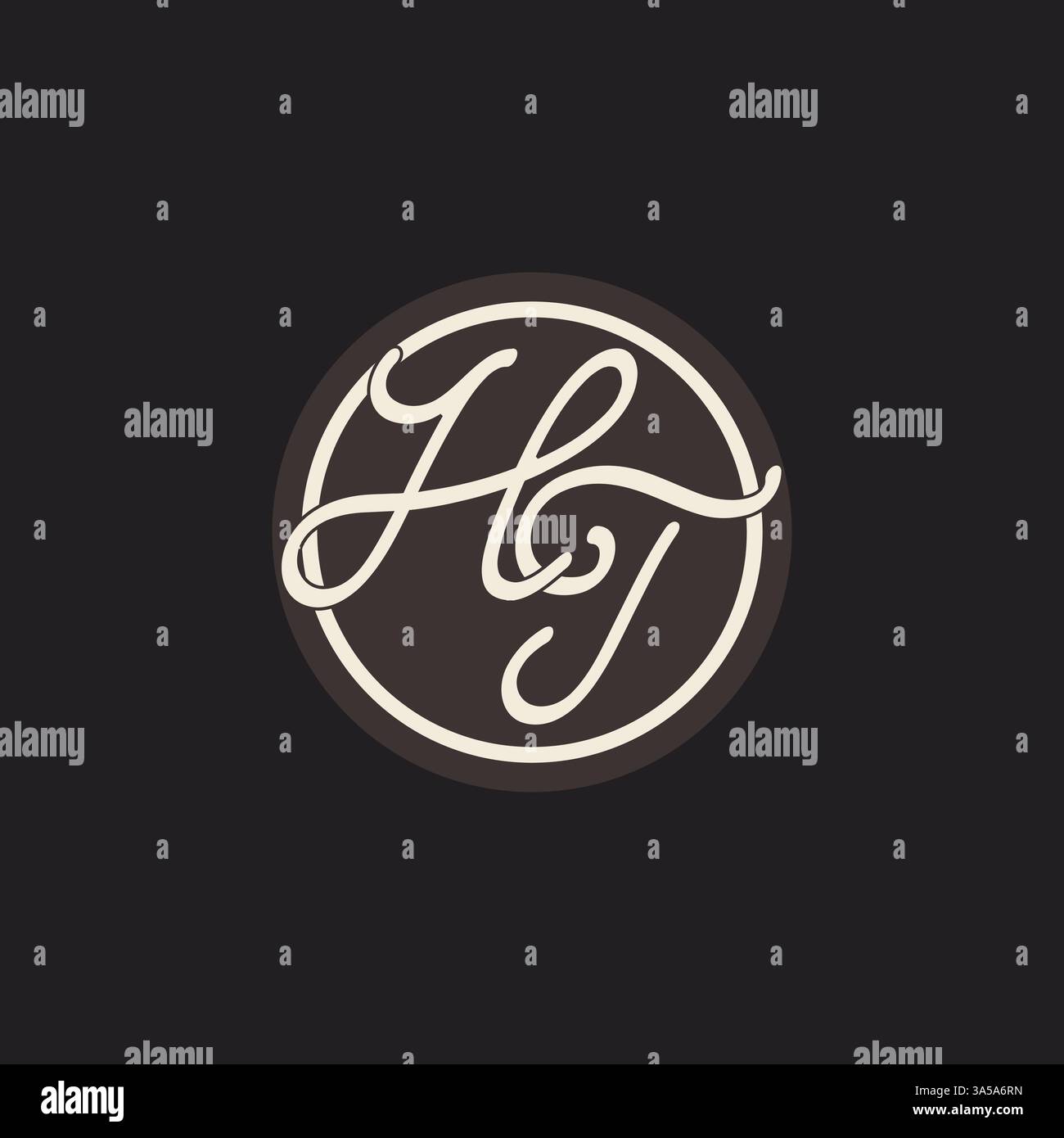 Initial letter HT monogram logo with simple and creative cirle line design ideas vector graphic Stock Vector