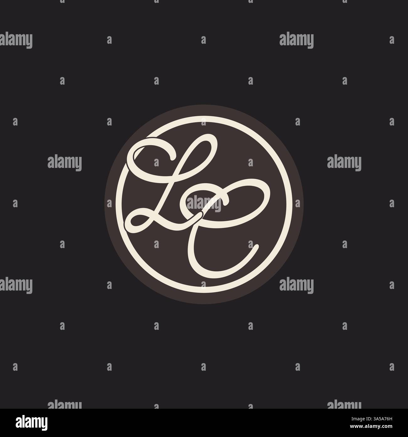Initial letter LC monogram logo with simple and creative cirle line design ideas vector graphic Stock Vector