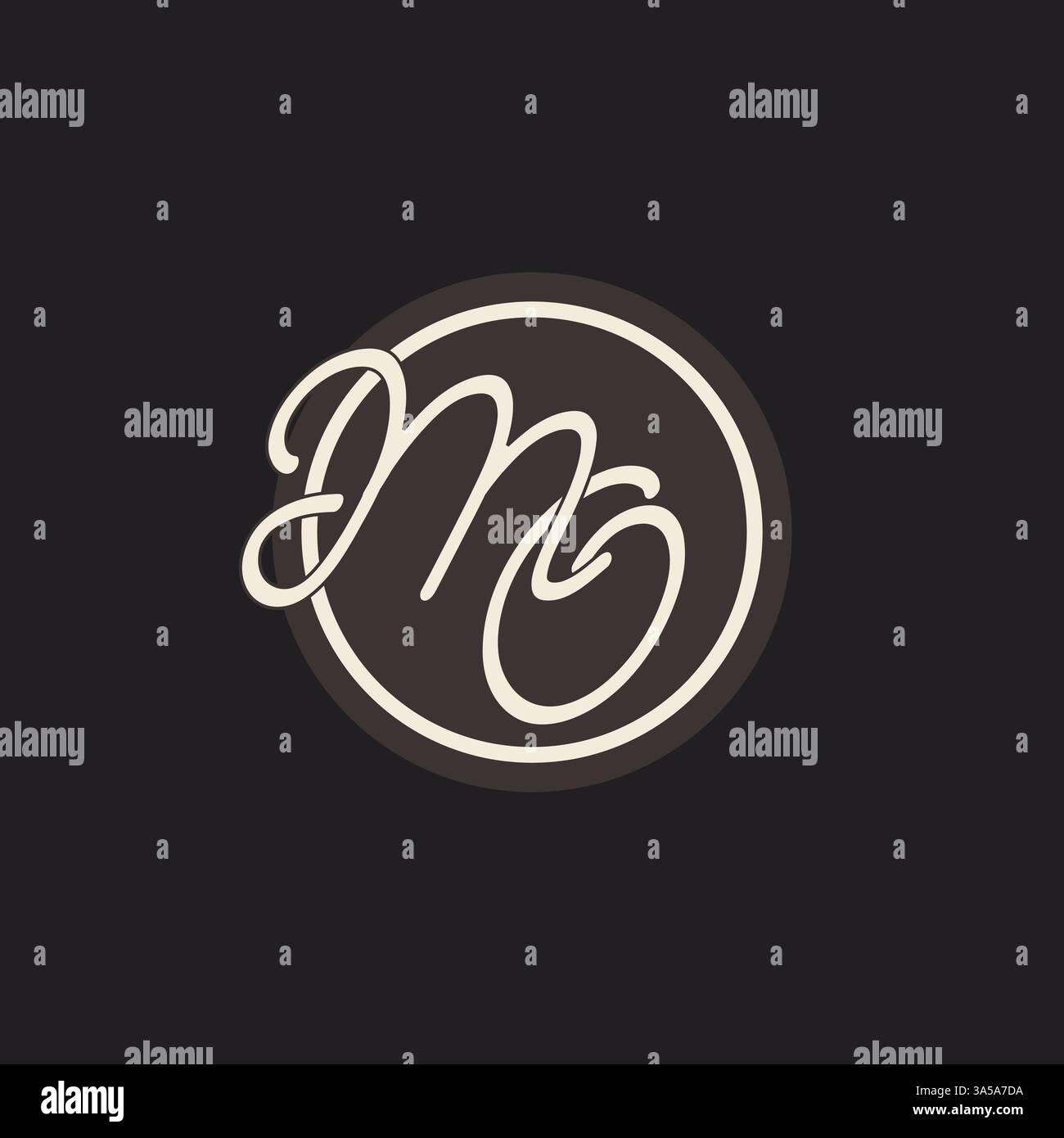 Initial letter MO monogram logo with simple and creative cirle line design ideas vector graphic Stock Vector