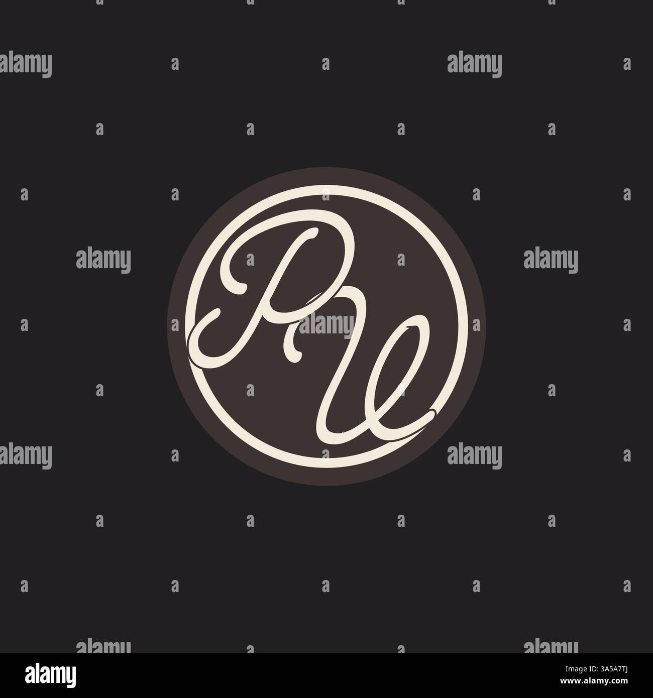 Initial letter PV monogram logo with simple and creative cirle line design ideas vector graphic Stock Vector