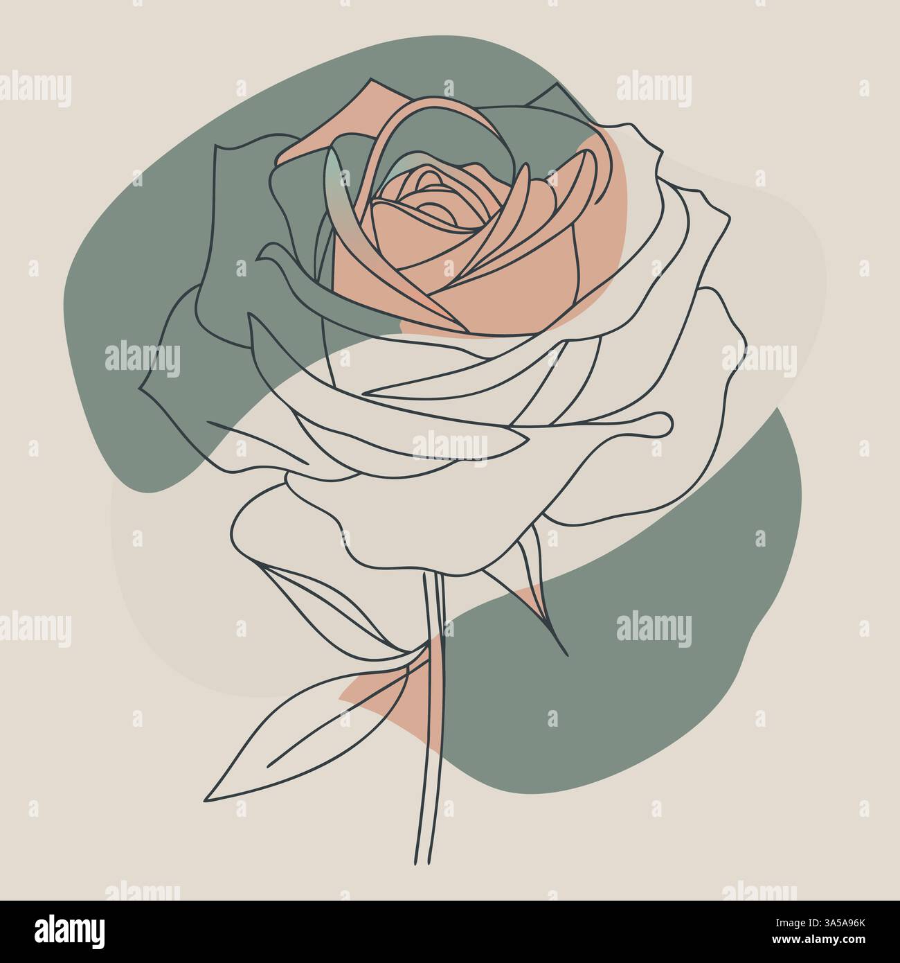 Handrawn Design Background Minimal botanical hand drawing design for logo and wedding invitation ...
