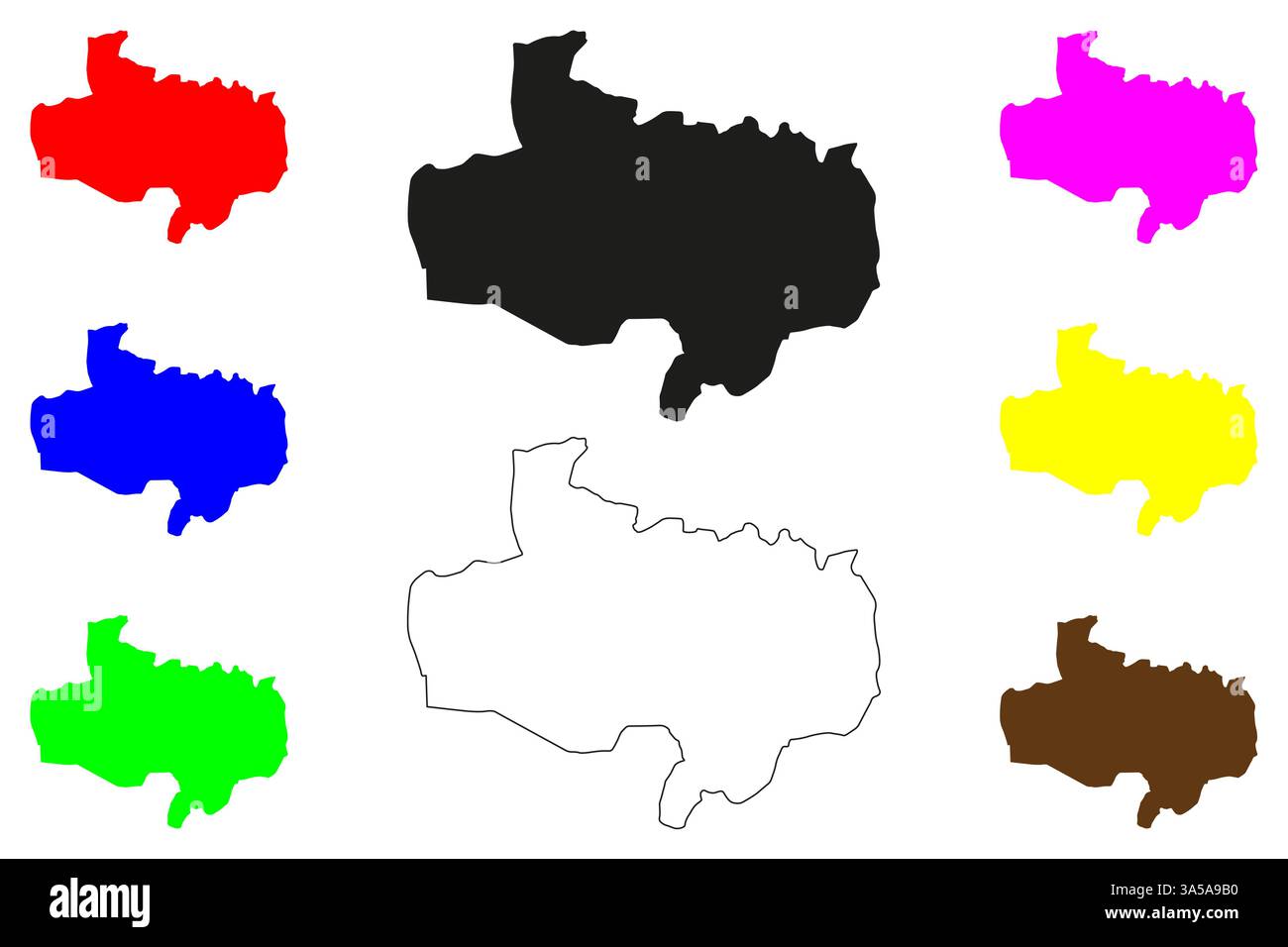 Bidar city (Republic of India, State of Karnataka) map vector illustration, scribble sketch Bidar map Stock Vector