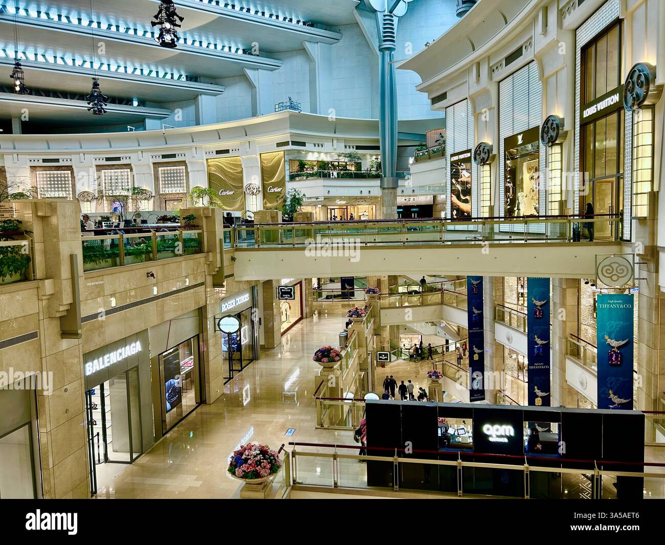 Taipei, Taiwan, Crowd People, Taiwanese Families, Visiting, Inside View, Modern Shopping Center, Gardens Taipei 101 - Smartphone Captured Stock Image