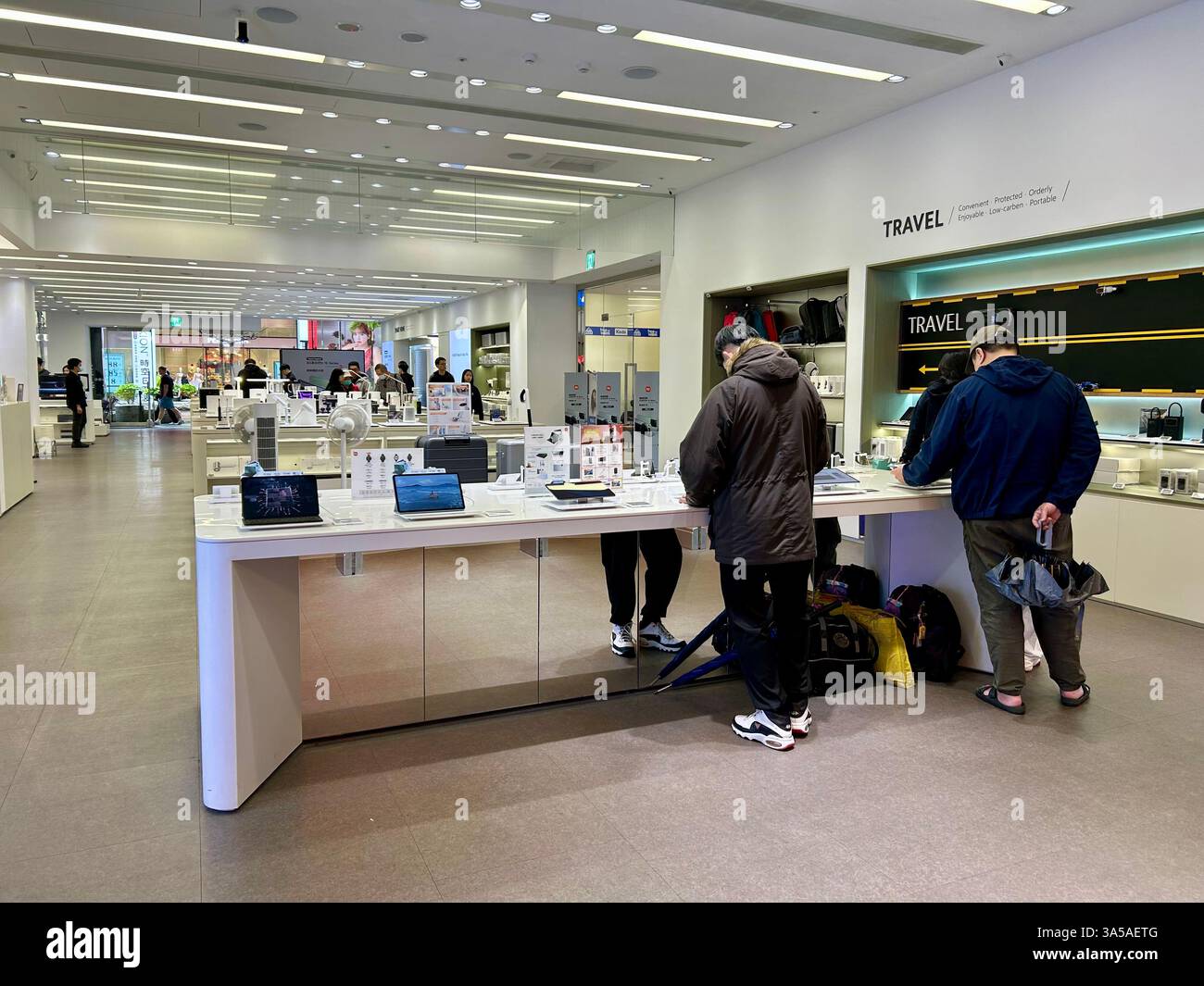 Taipei, Taiwan, Young People Shopping inside, XIAOMI Smart Phone Store, in Taipei 1 Shopping Center, Chinese Technology Store showroom - Smartphone Captured Stock Image