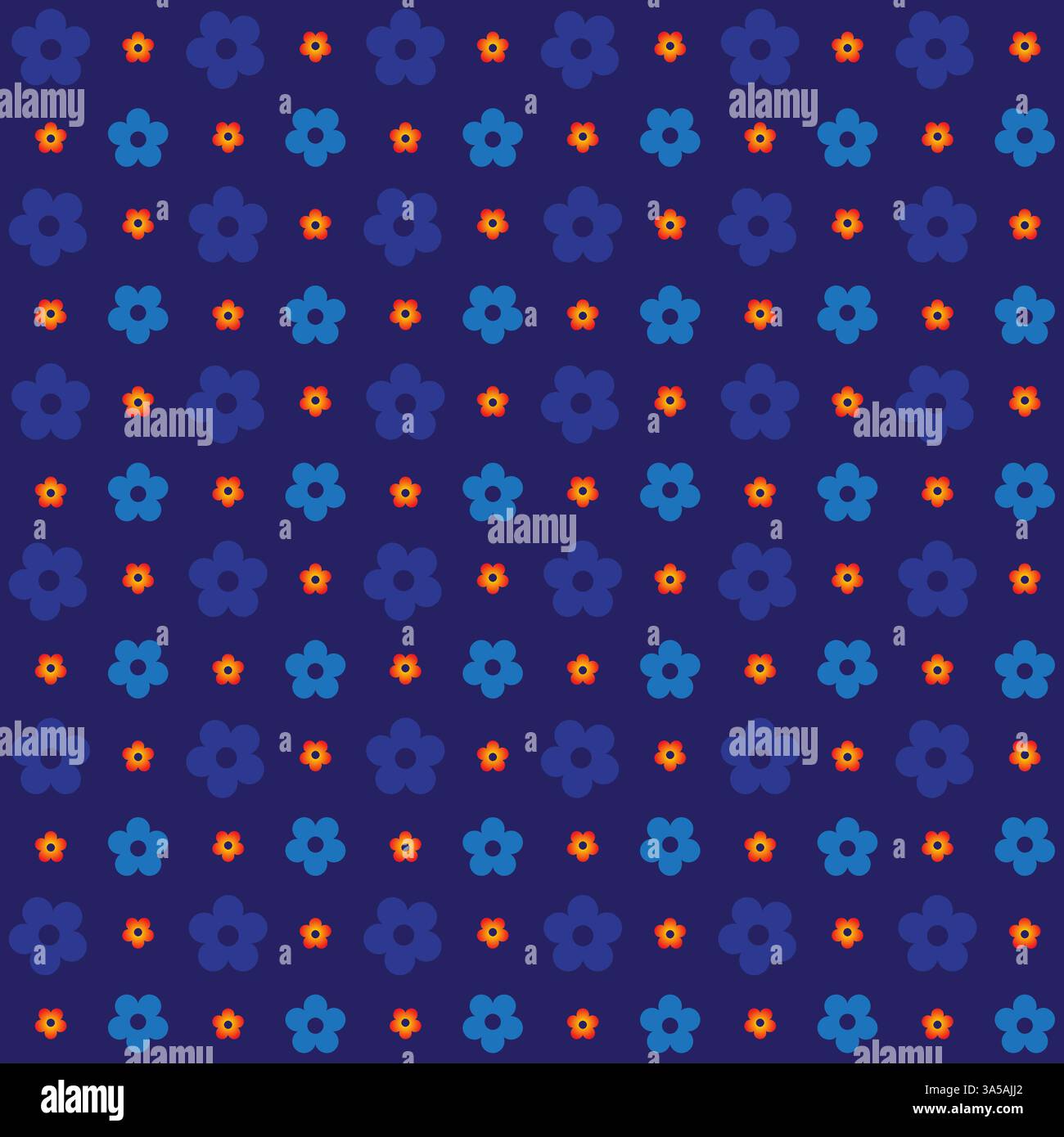 Blue orange flowers Stock Vector Images - Alamy