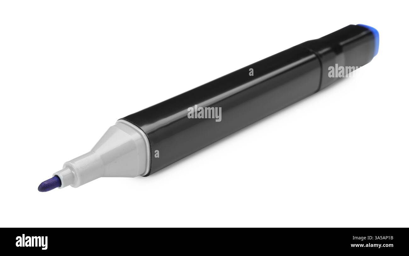 One double sided marker isolated on white Stock Photo