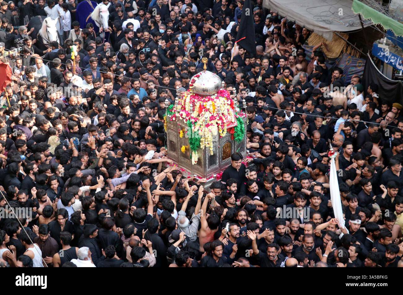 Shiite Muslims are holding mourning procession on the occasion of Youm ...