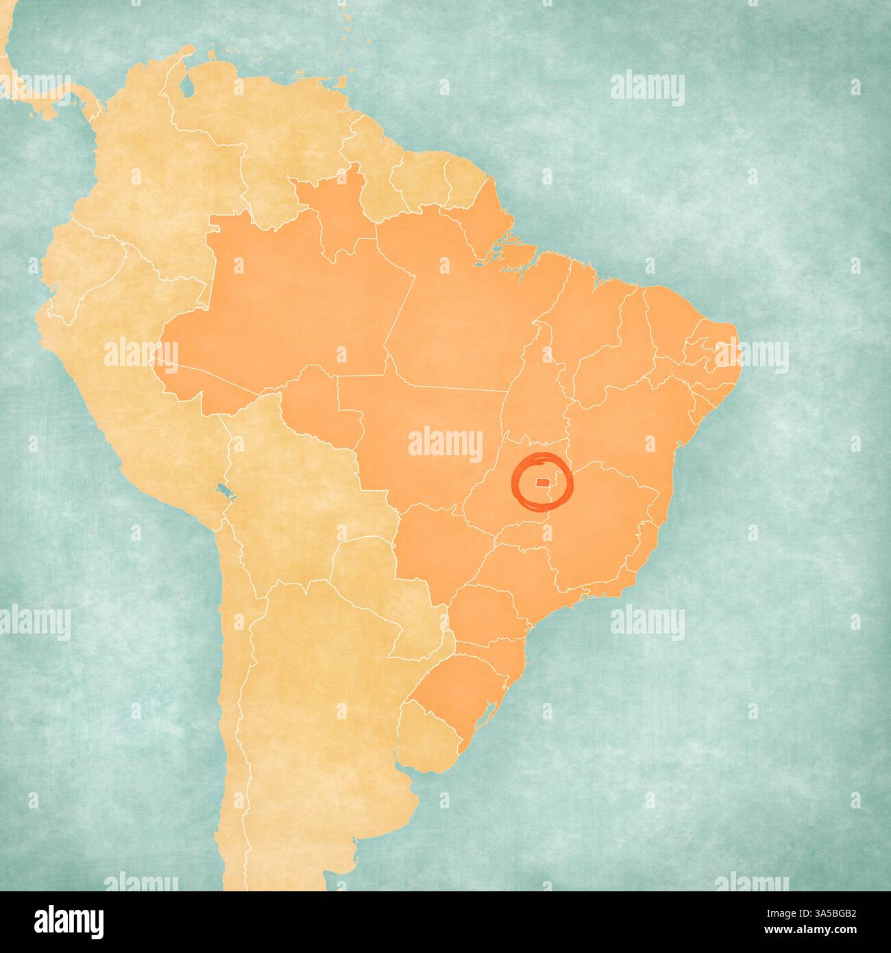Brasilia map hi-res stock photography and images - Alamy, image size:1300x1390