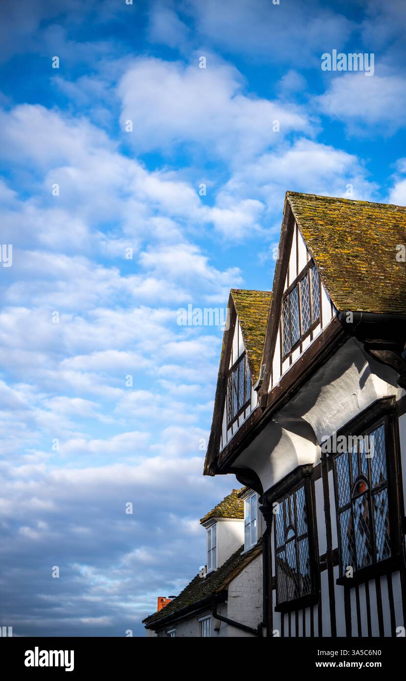 Detail of a half-timbered building on Mermaid Street in Rye, East Sussex, England UK Stock Photo