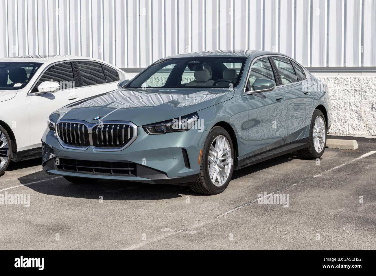 Indianapolis - March 21, 2025: BMW 530i xDrive AWD display at a ...