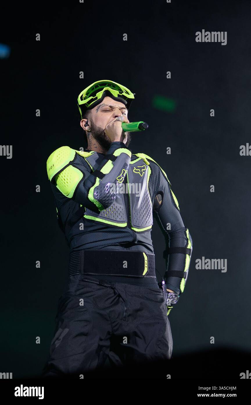 John Reyes Singer Madrid, Spain. 23rd Mar, 2025. Singer JC Reyes performs during the ...