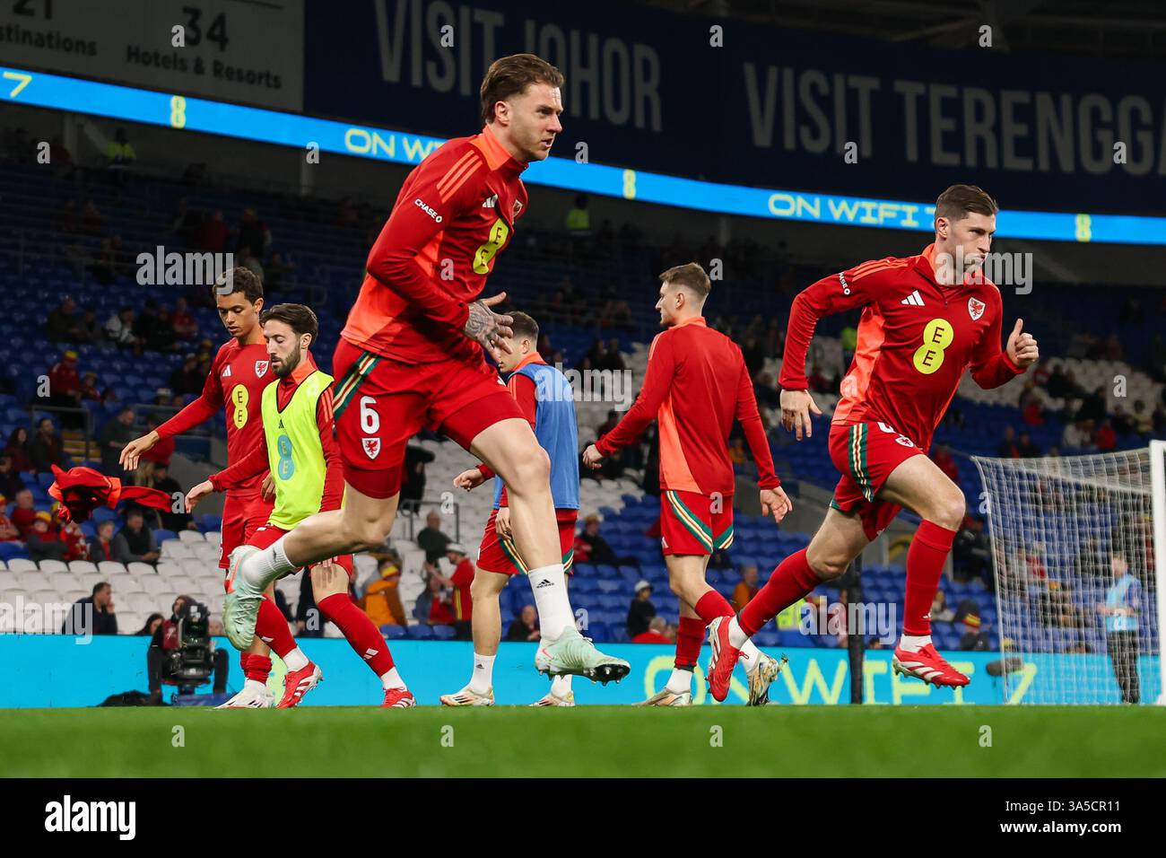 CARDIFF, WALES - 22 MARCH 2025: Wales' Joe Rodon and Wales' Ben Davies ...