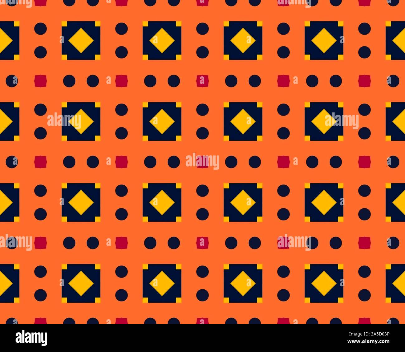 A vibrant geometric pattern with alternating star shapes and squares in ...