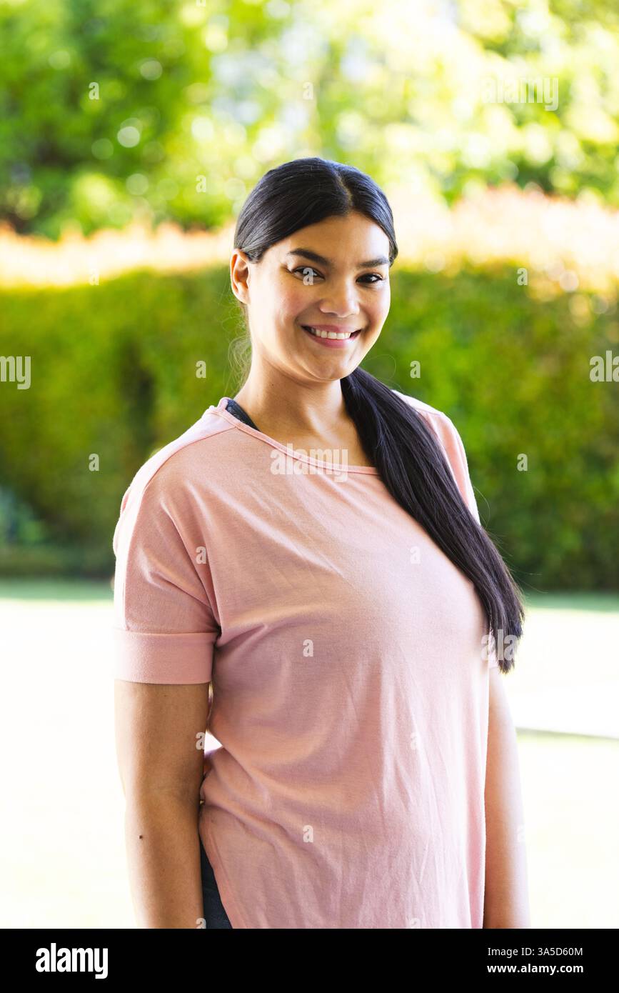 Woman outdoors in pink hi-res stock photography and images - Alamy