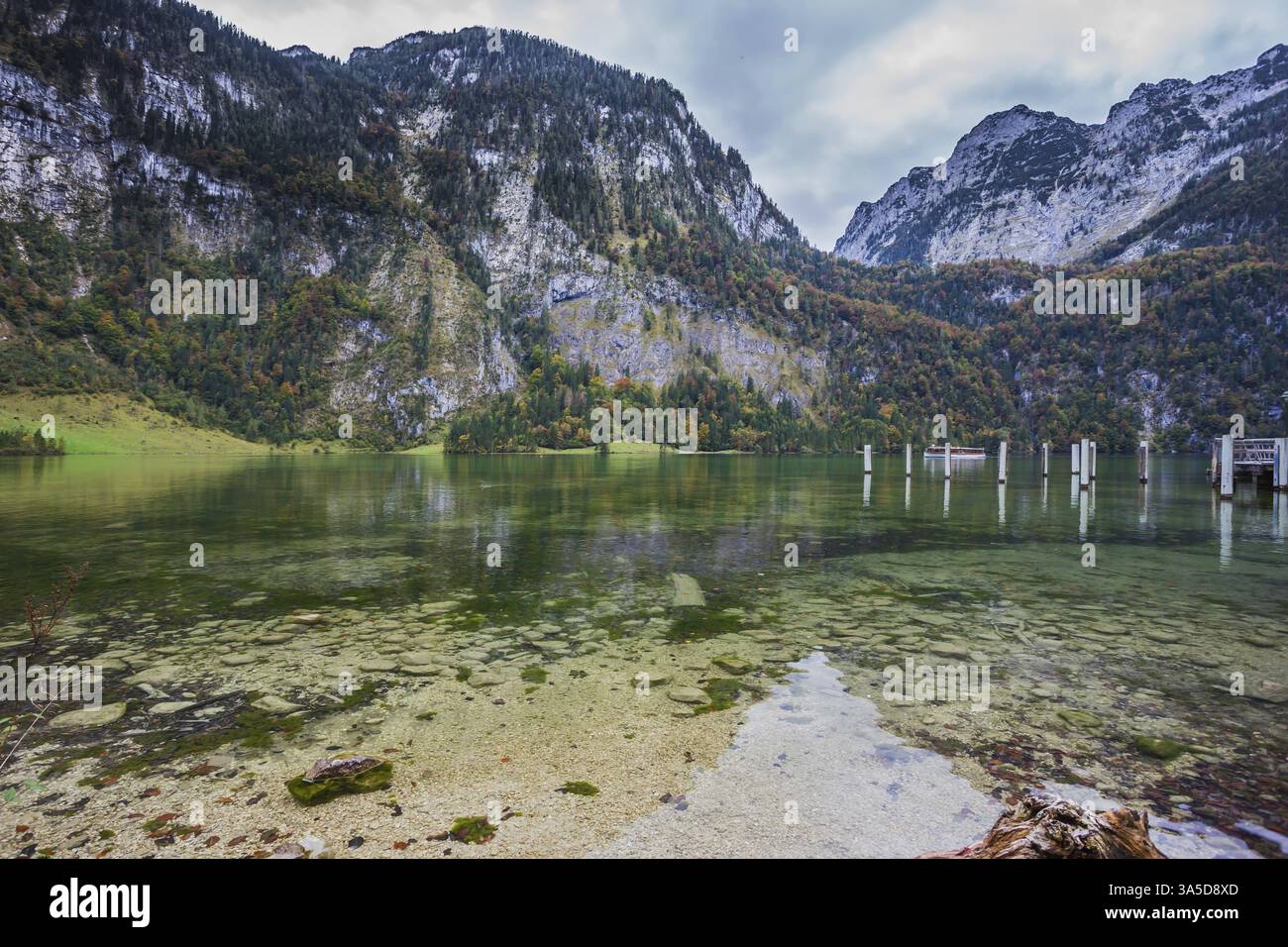 Berchtesgaden in Germany on the border with Austria. Famous lake ...