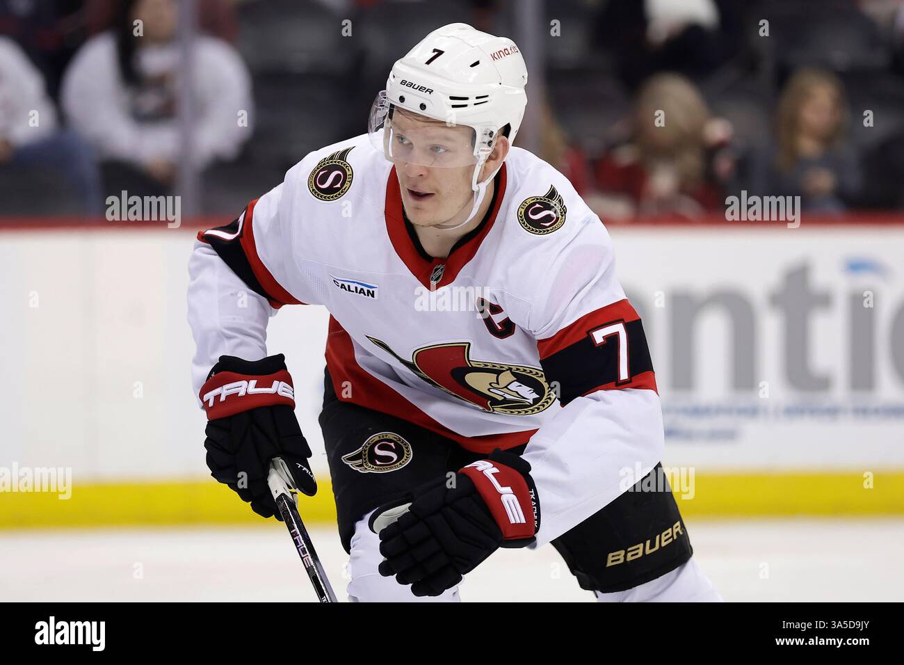 Ottawa Senators left wing Brady Tkachuk (7) skates during the first ...