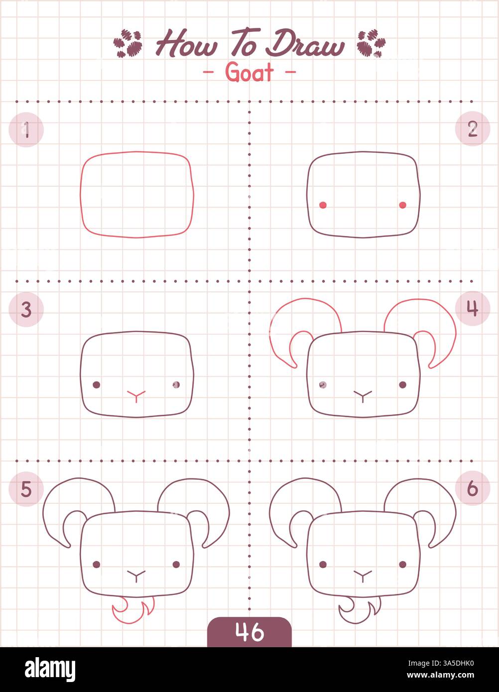 How to Draw Doodle Animal, Cartoon Character Step by Step Drawing ...