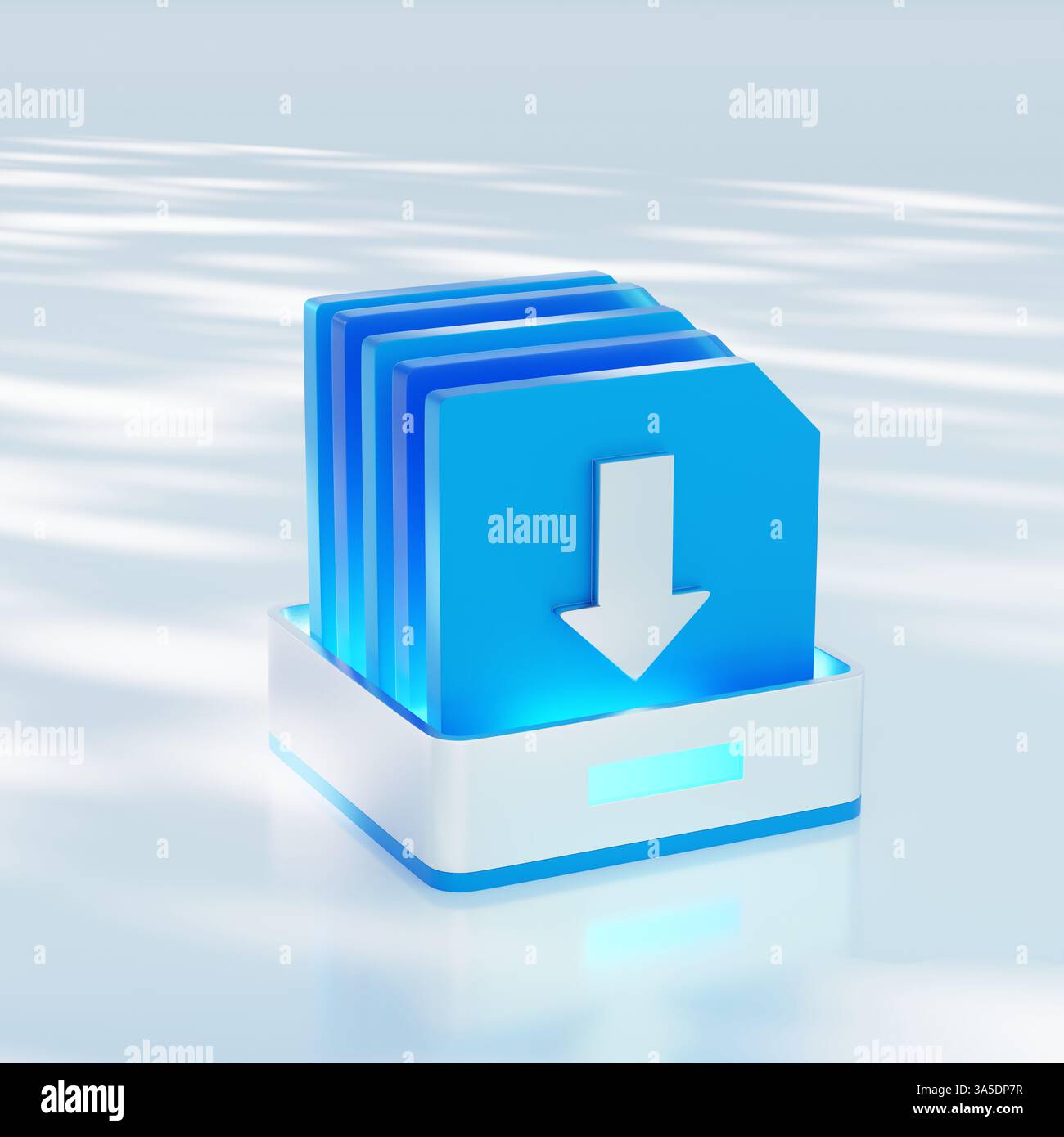 3D icon of a CSV file integrated with digital data elements and cloud ...