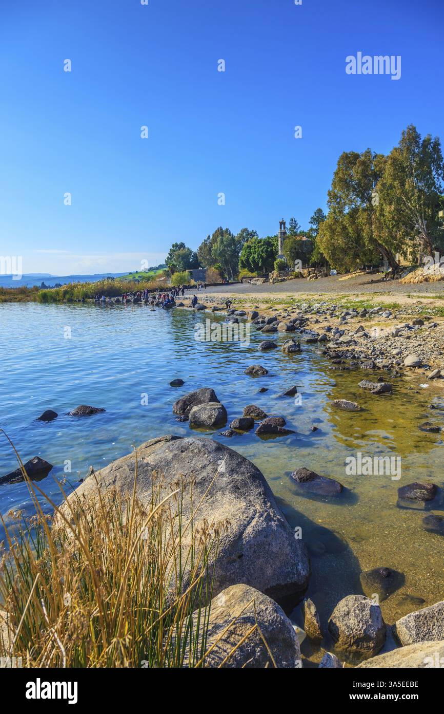 Christ on the lake of gennesaret hi-res stock photography and