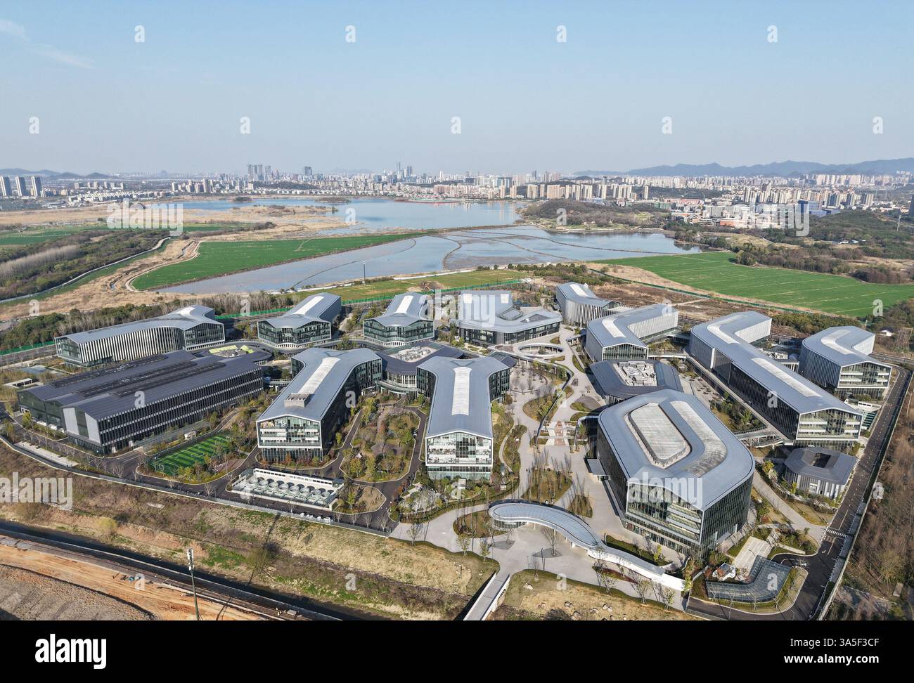 HANGZHOU, CHINA - MARCH 21, 2025 - A view of the South Lake Future ...