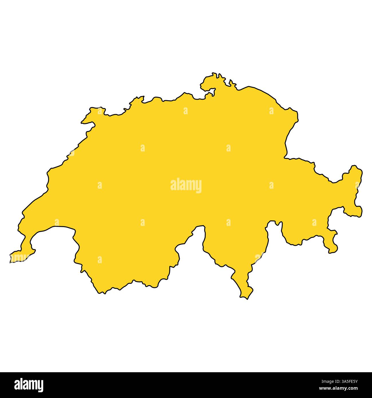 Switzerland map shape, travel web flat concept icon symbol vector illustration . Stock Vector