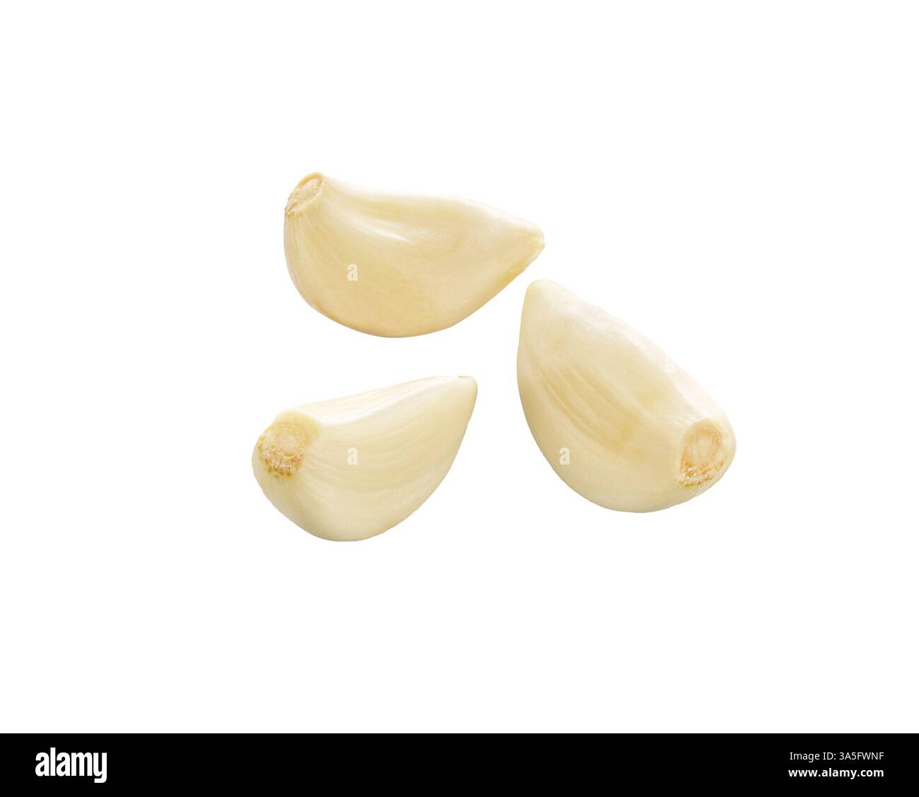 Garlic cloves Isolated on white background Stock Photo - Alamy