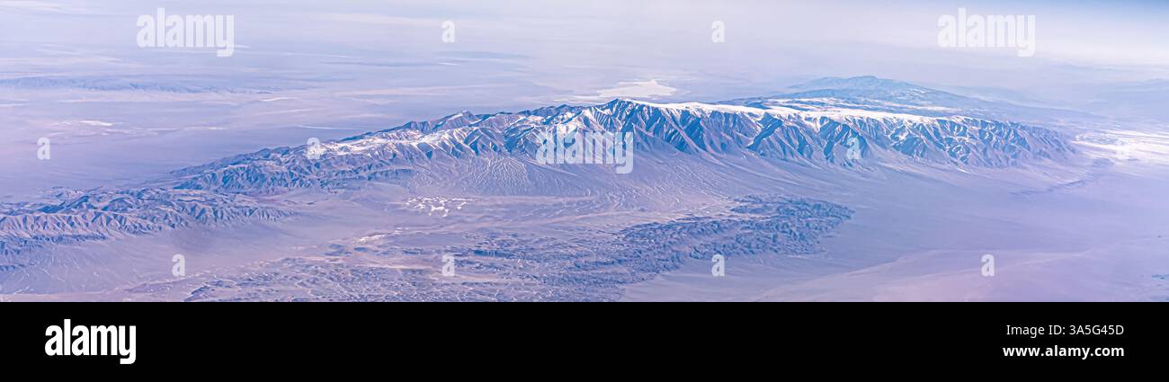 Kunlun Mountain Range in the Tibetan Plateau in China. Panorama of snow ...